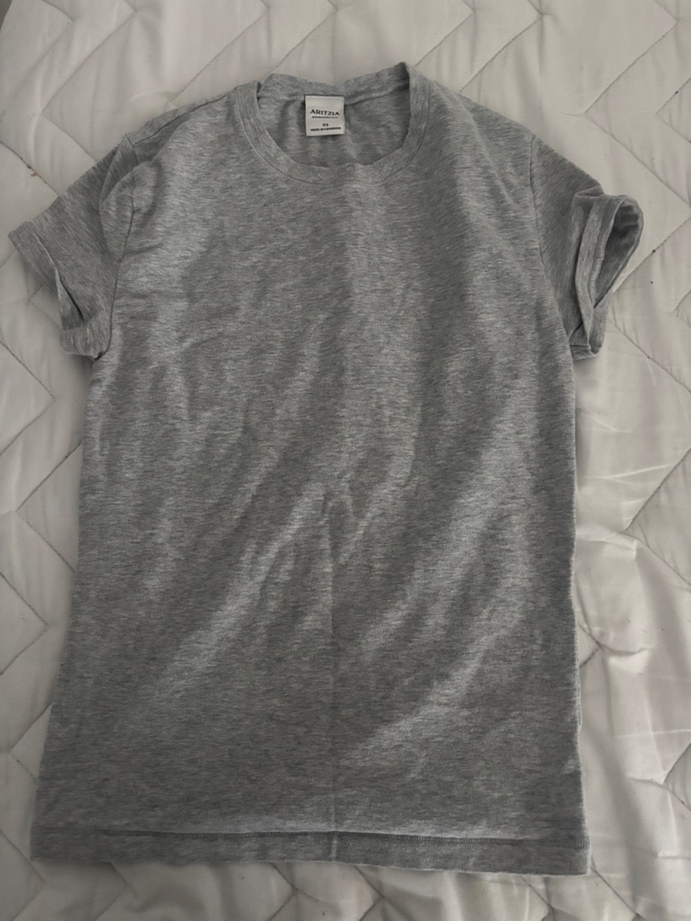 Aritzia Heather Gray Crewneck Short Sleeve Tee